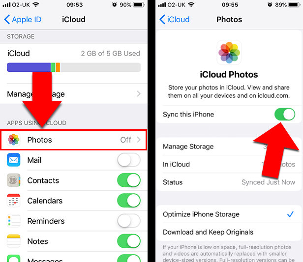 Transferir fotos de iPhone a iPhone con iCloud